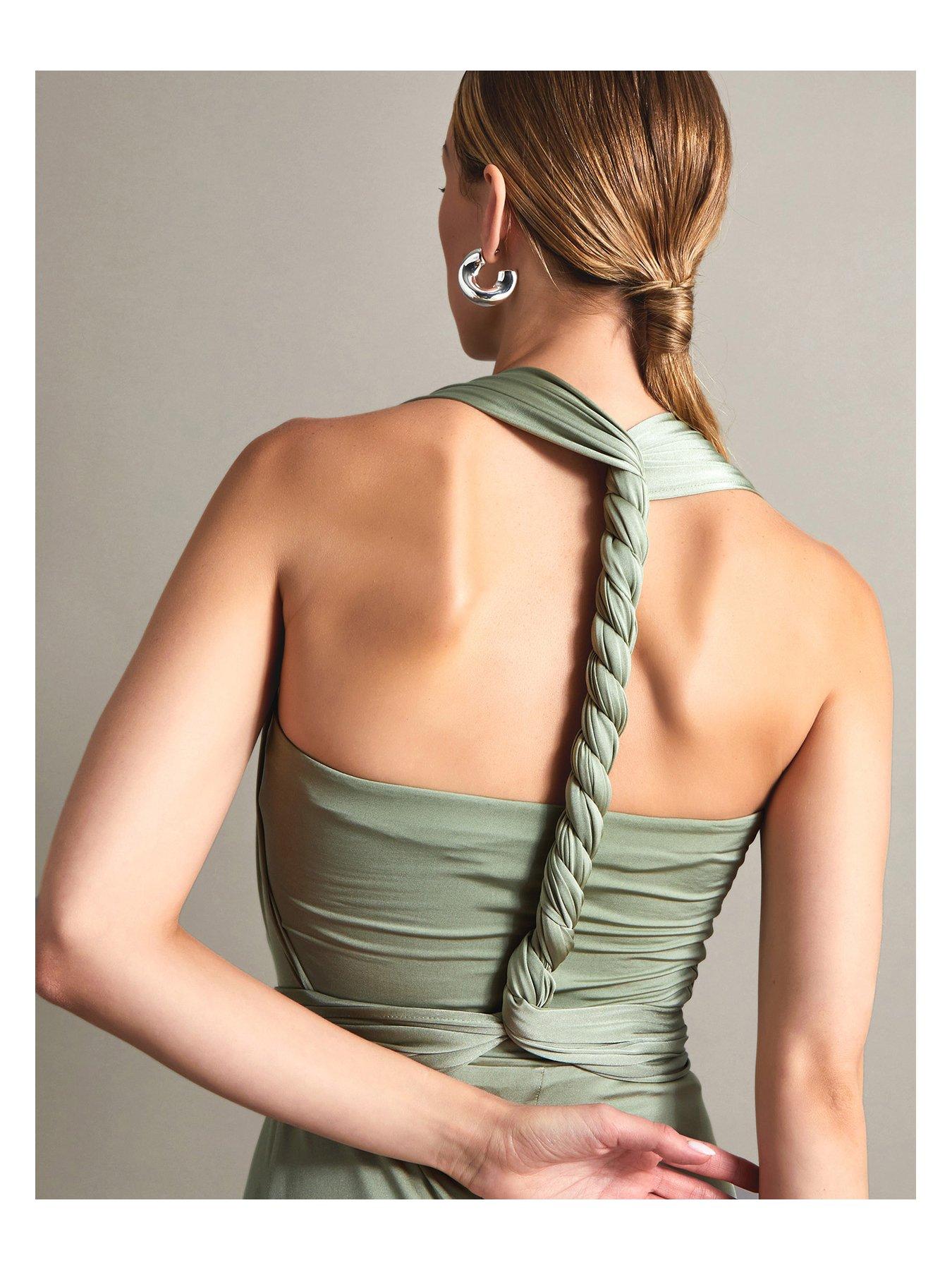 Image 5 of 5 of Monsoon Thea Multiway Bridesmaid Dress Green
