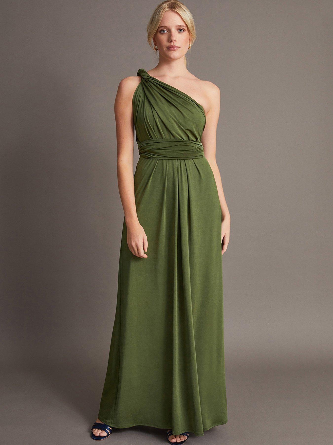 bridesmaid dress green uk Louisa Tie Waist Cami Wrap Maxi Dress main image 0