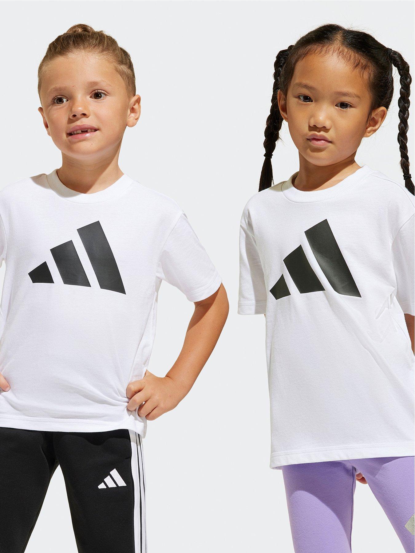 adidas Sportswear Kids Unisex Essentials T-Shirt, White, Size 6-7 Years