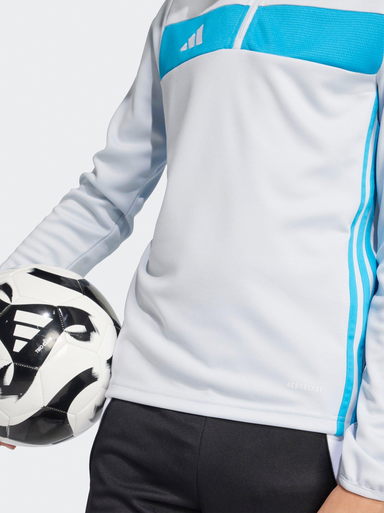 Image 4 of 5 of adidas Youth Tiro Essential Training Top -/Blue - Grey