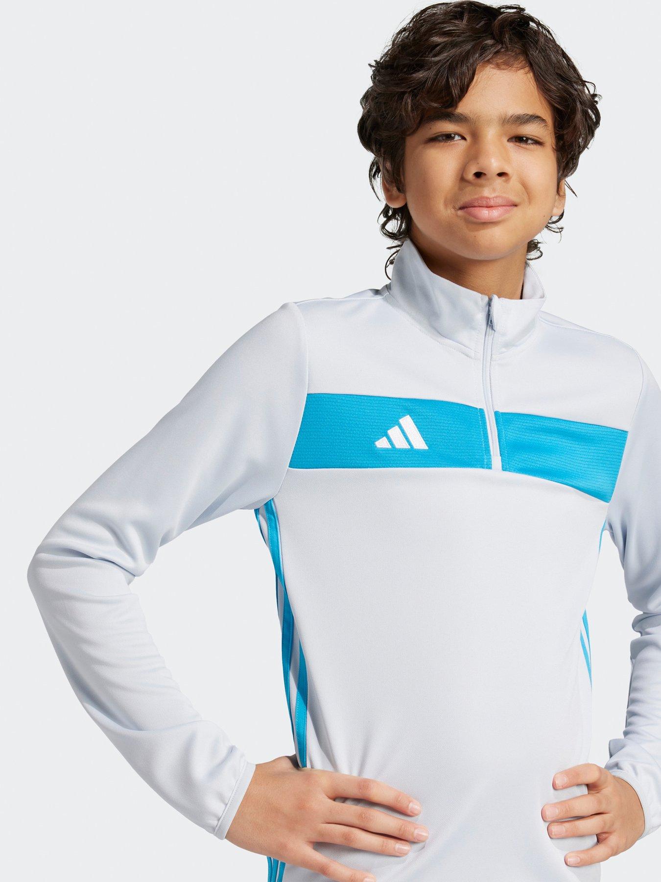 Image 5 of 5 of adidas Youth Tiro Essential Training Top -/Blue - Grey