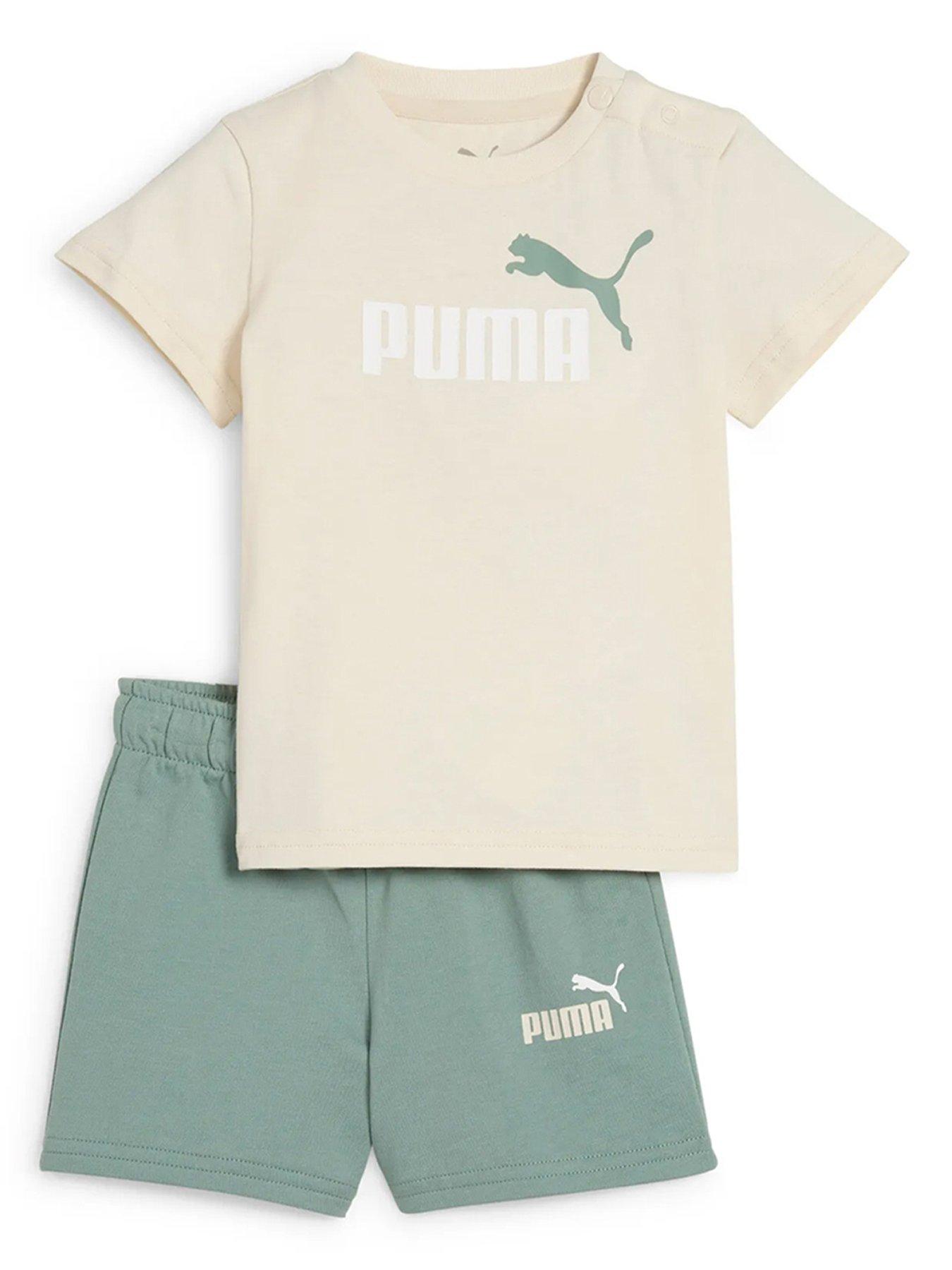 undefined Toddler Unisex T-Shirt and Short Set - Beige/Green