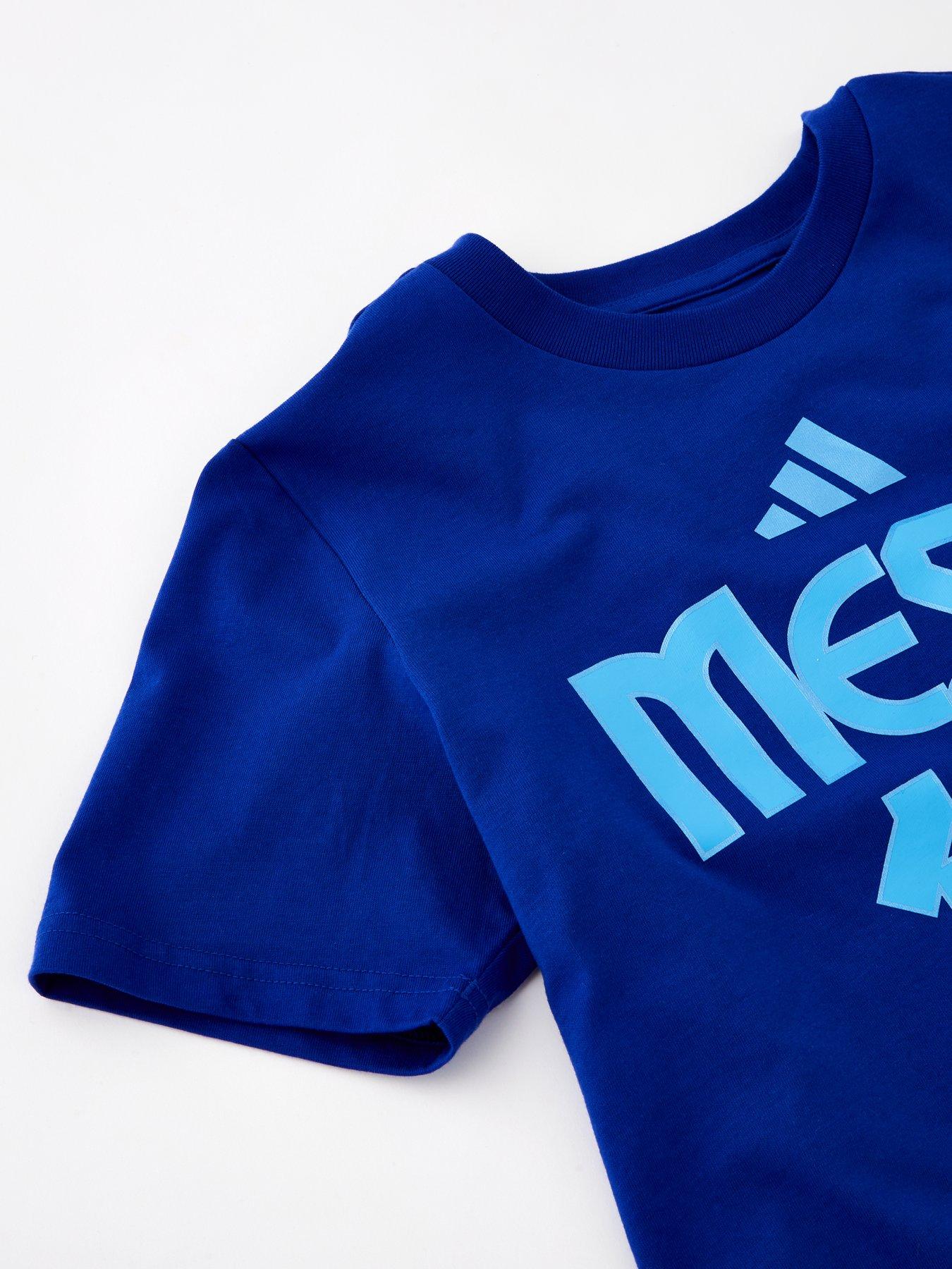 Image 4 of 4 of adidas Junior Messi Name And Number Tee -blue