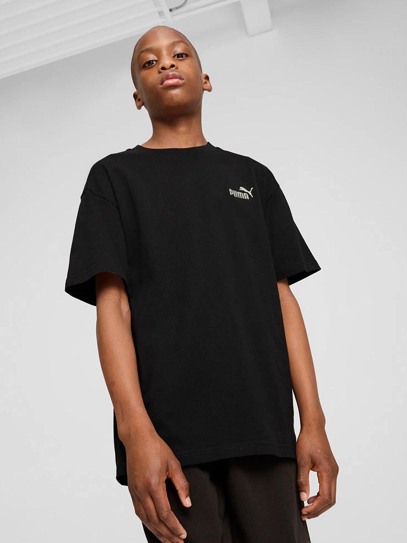 Puma Junior Boys Small Logo T-Shirt - Black
