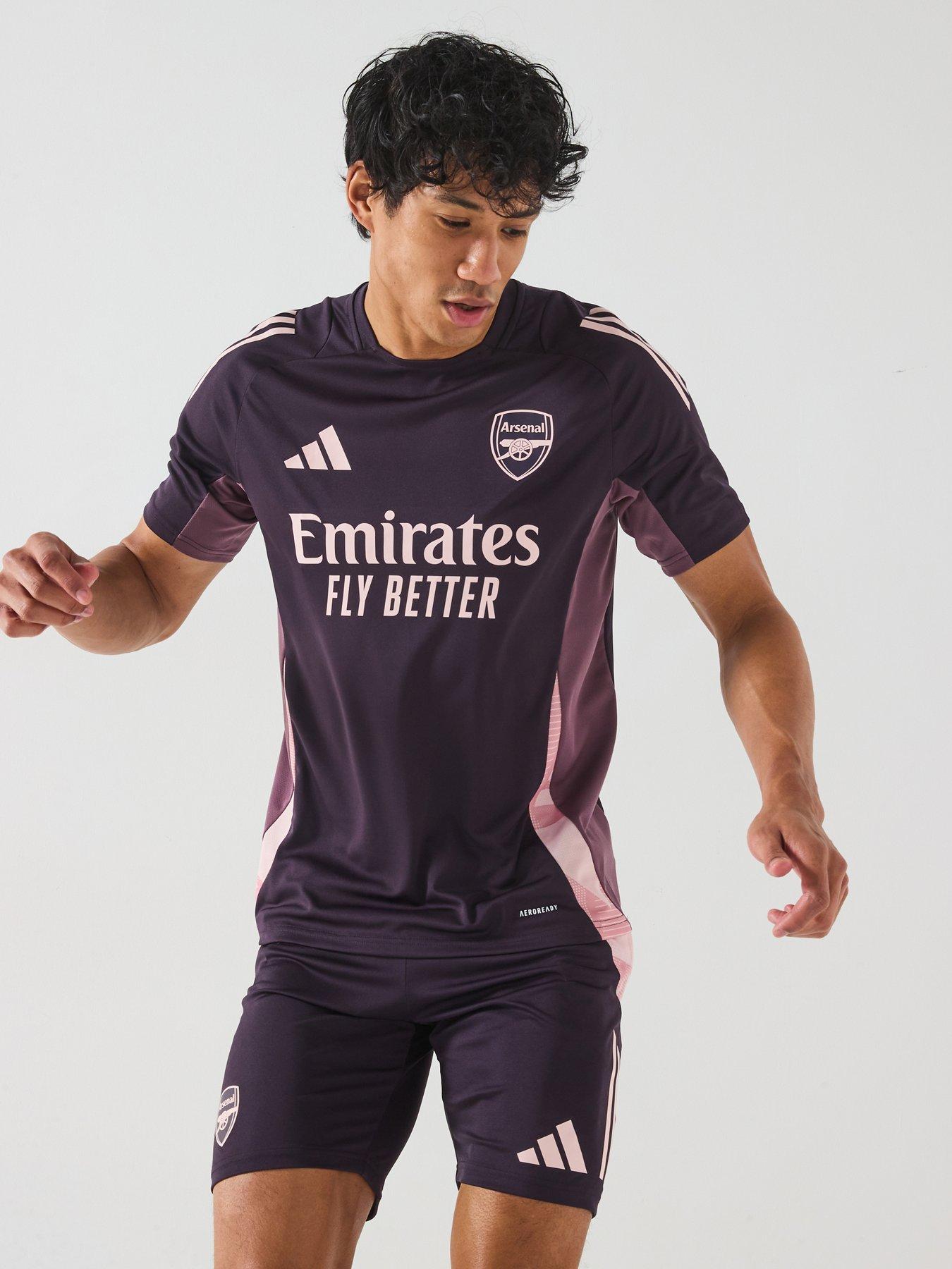adidas Mens Arsenal Training Tee Purple Very