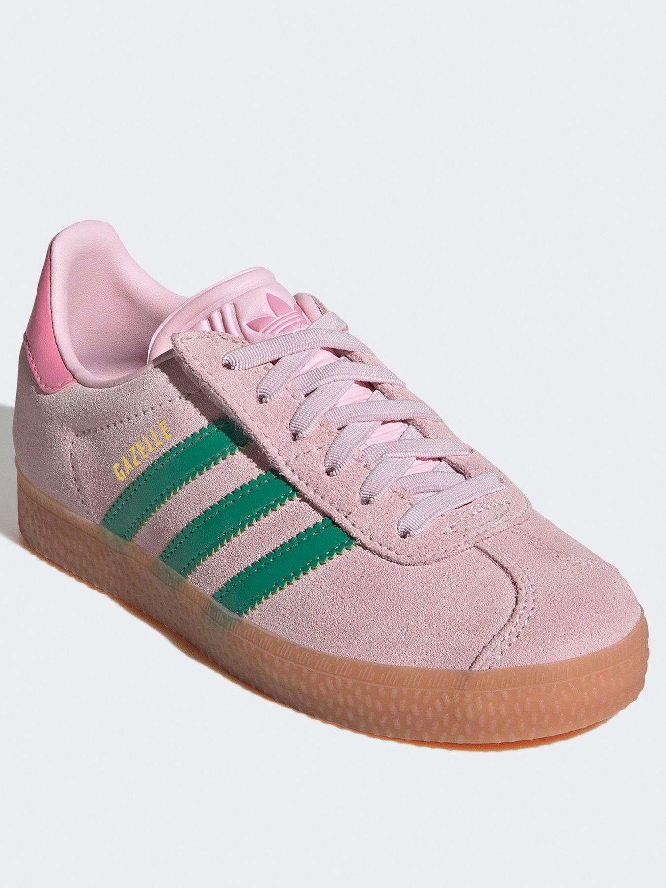 Image 2 of 8 of adidas Originals Kids Unisex Gazelle Comfort Closure Elastic Lace Shoes Kids - Pink
