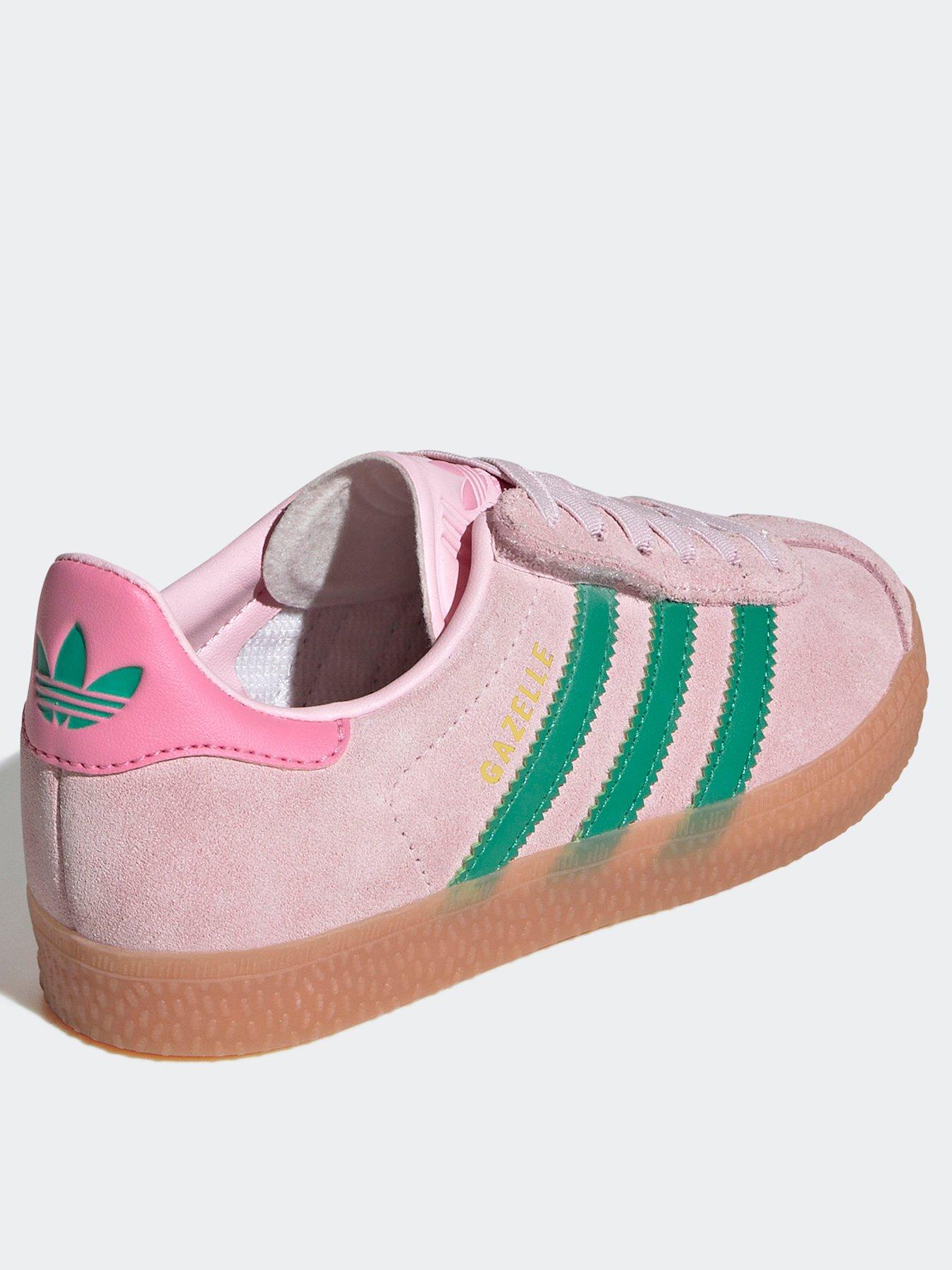 Image 3 of 8 of adidas Originals Kids Unisex Gazelle Comfort Closure Elastic Lace Shoes Kids - Pink