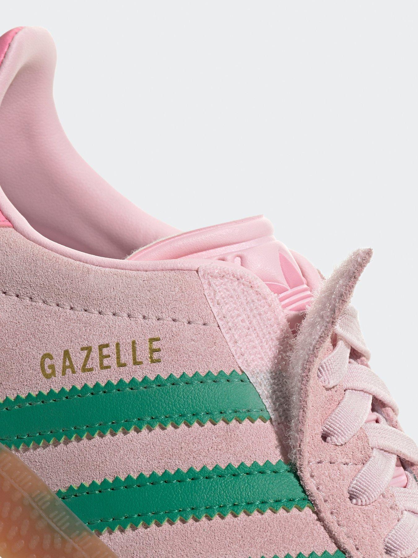 Image 7 of 8 of adidas Originals Kids Unisex Gazelle Comfort Closure Elastic Lace Shoes Kids - Pink