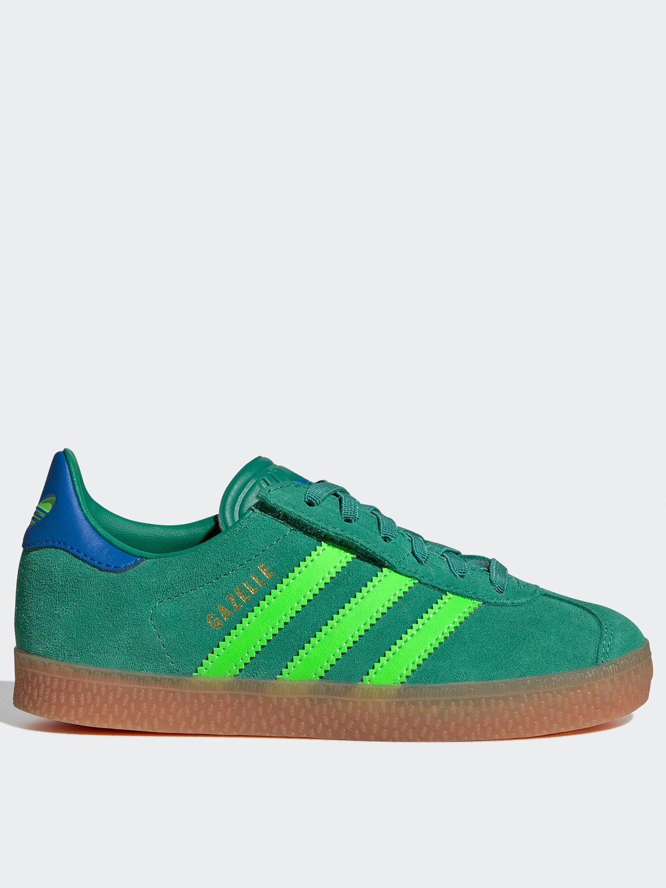 undefined Kids Unisex Gazelle Comfort Closure Elastic Lace Shoes Kids - Green