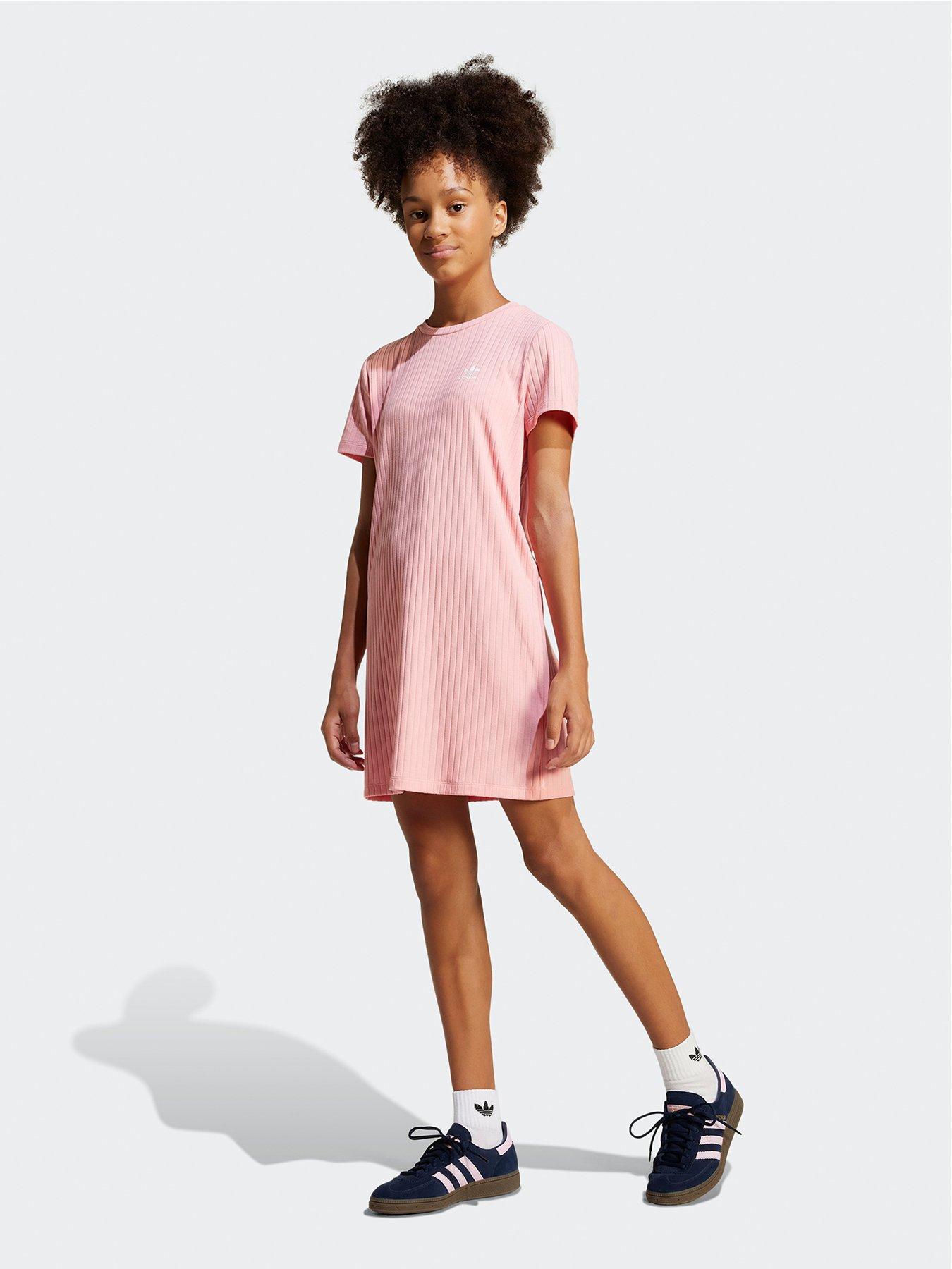 undefined Junior Girls Ribbed Dress  - Pink