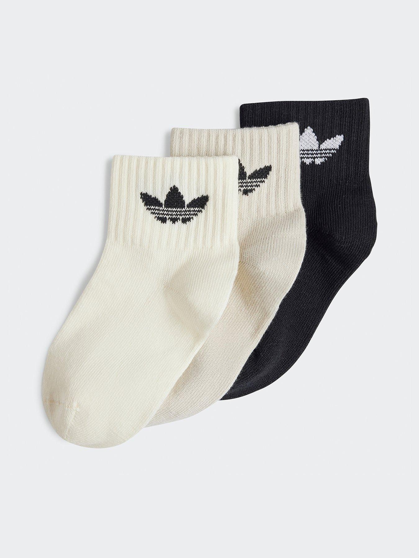 undefined Kids Unisex Mid-Ankle Socks 3 Pairs - Black