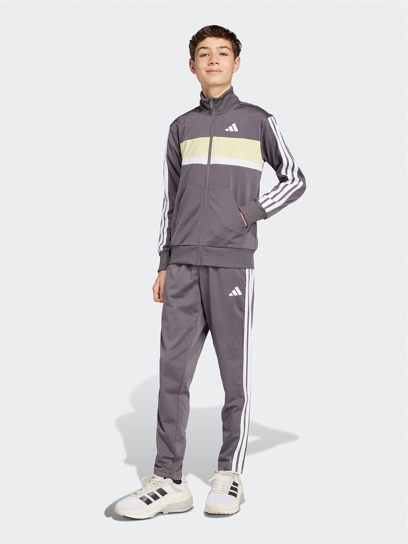 undefined Junior Unisex Seasonal Essentials Tiberio 3-Stripes Tricot Track Suit Kids - Multicolour