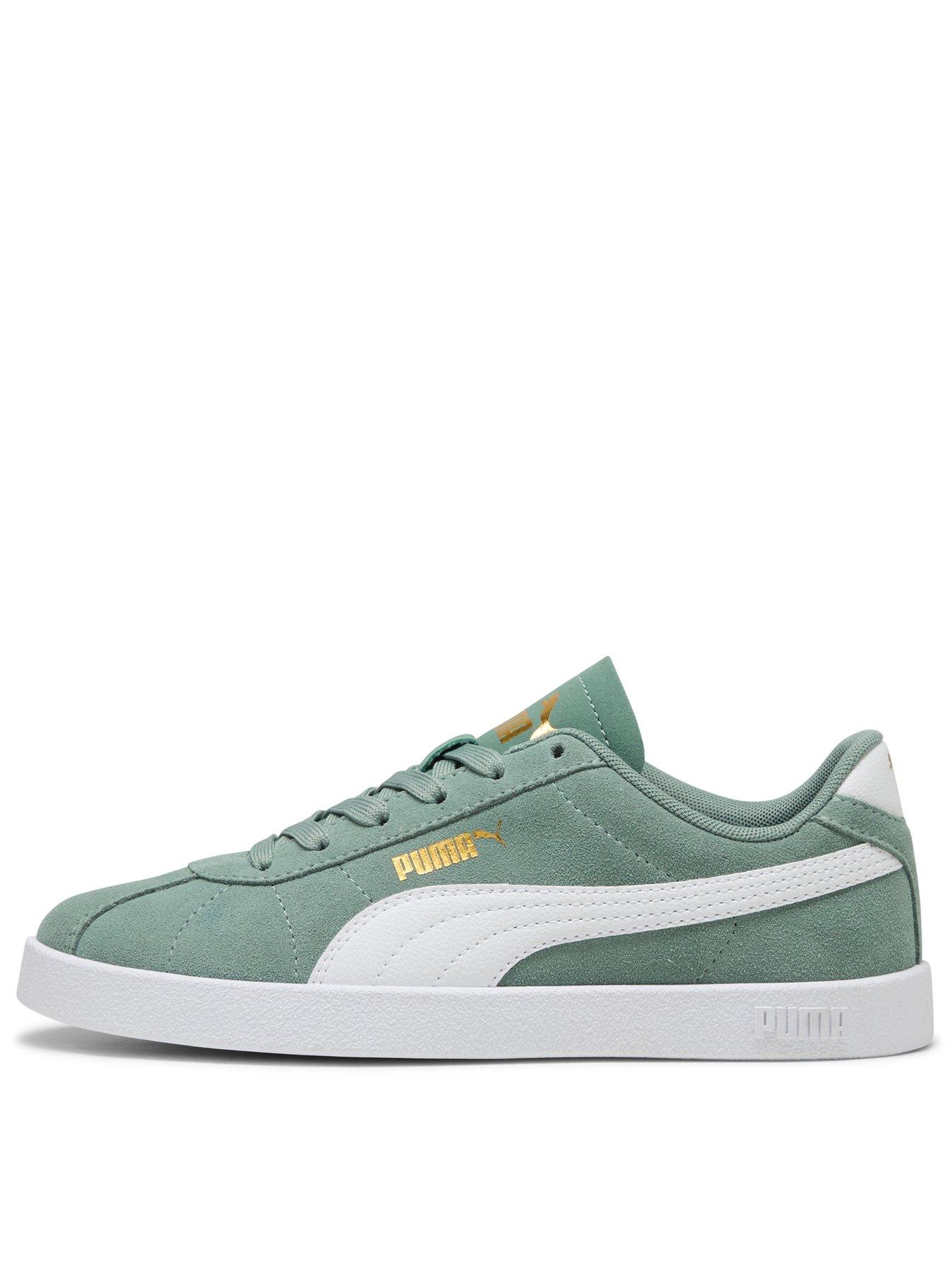 undefined Junior Unisex Club II - Green Moon-Puma White