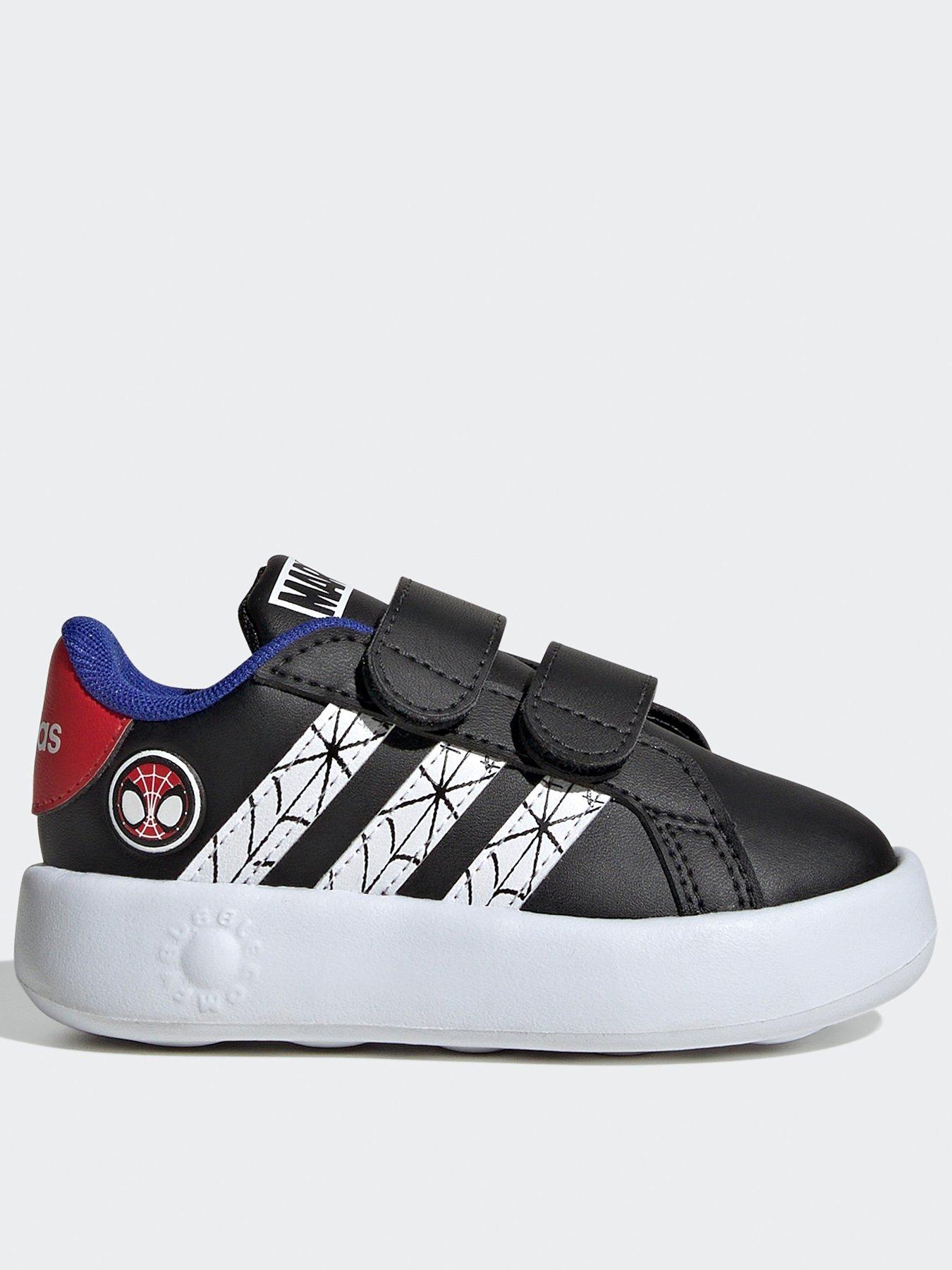 undefined Infant Unisex adidas x Marvel's Spider-Man Grand Court Shoes Kids - Black