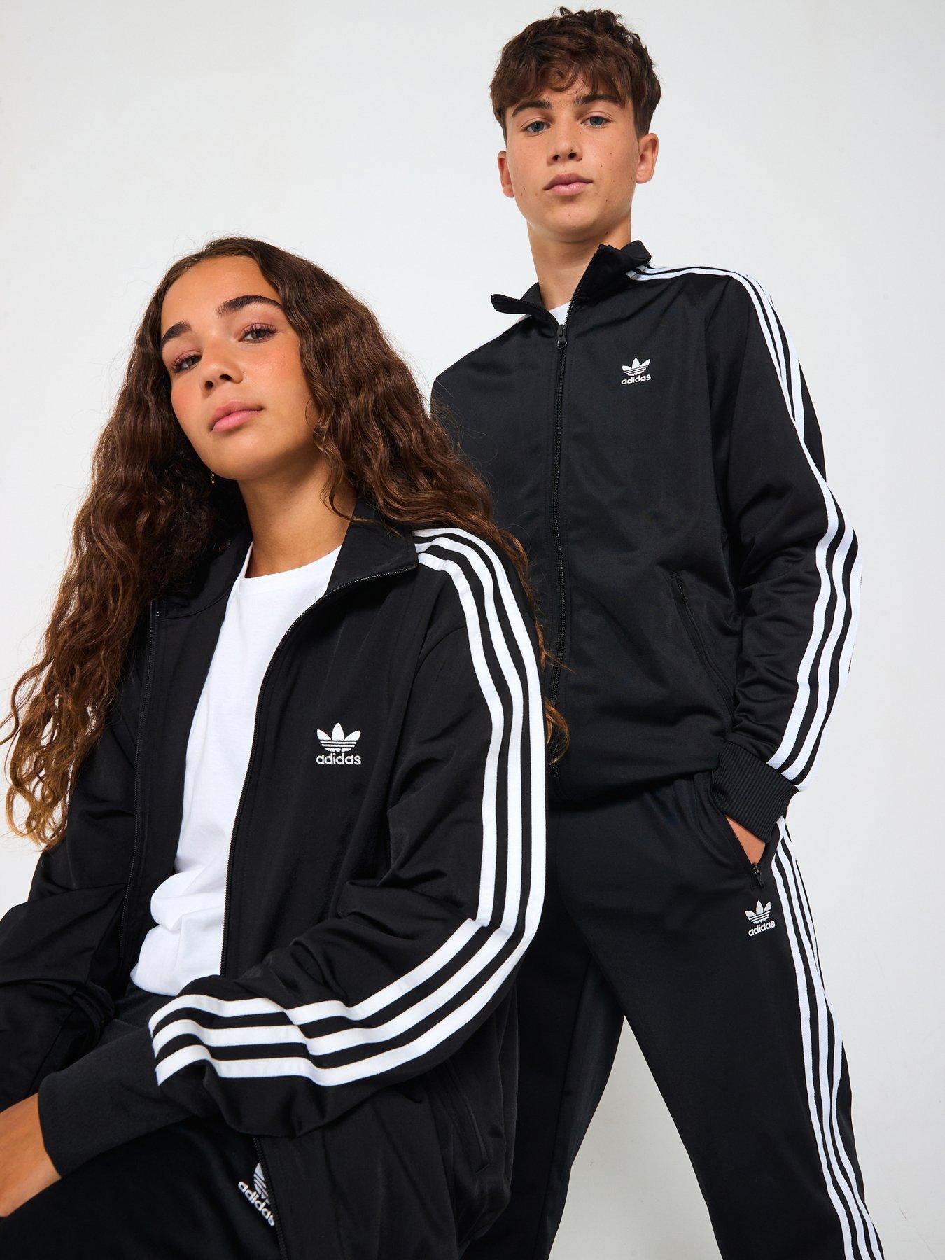 adidas Originals Junior Boys Adicolor Firebird Top - Black