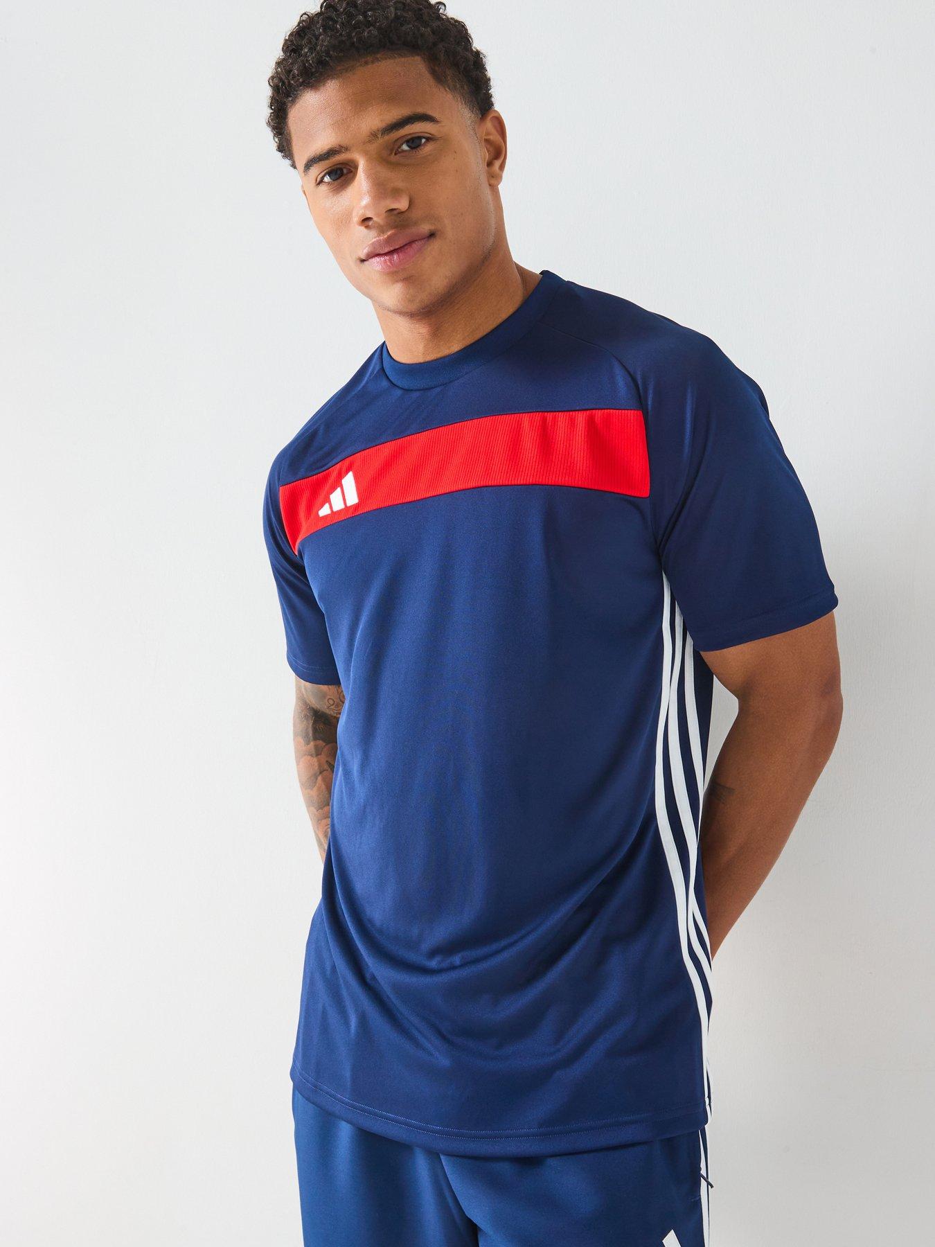 adidas Mens Tiro Essentials Tee, Navblu/Red, Size Xl, Men