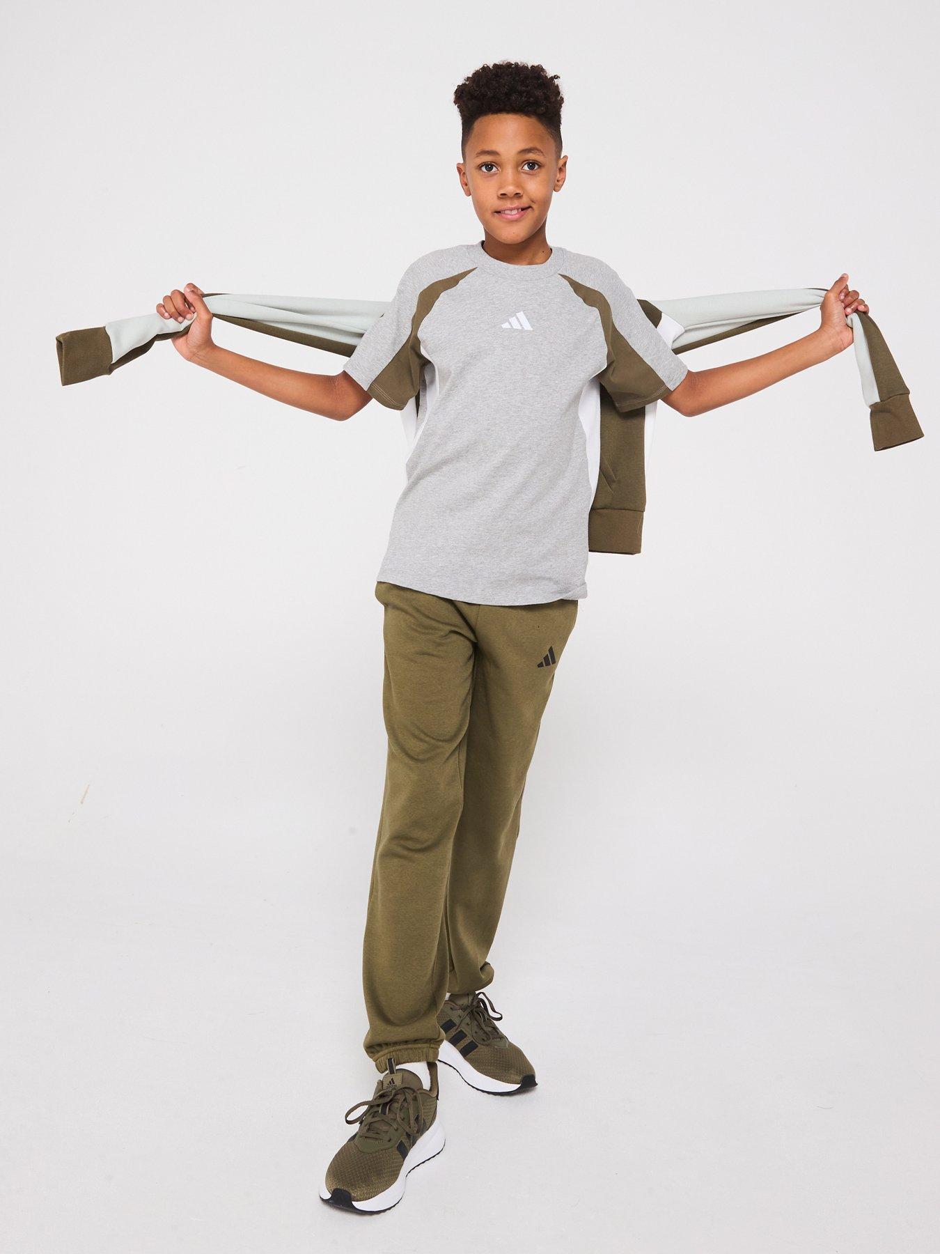 undefined Junior Boys Seasonal Essentials Colorblock T-Shirt - Grey