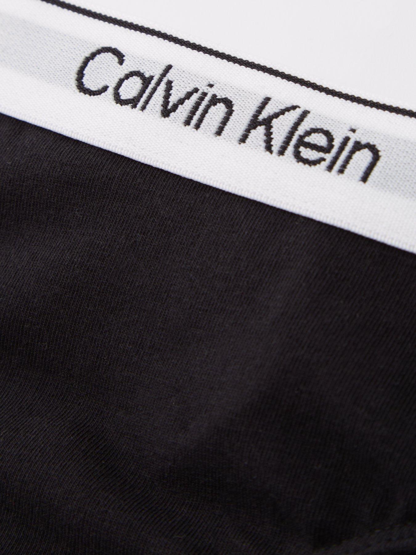 Image 3 of 3 of Calvin Klein Girls 2 Pack Modern Cotton Bikini Briefs - Black