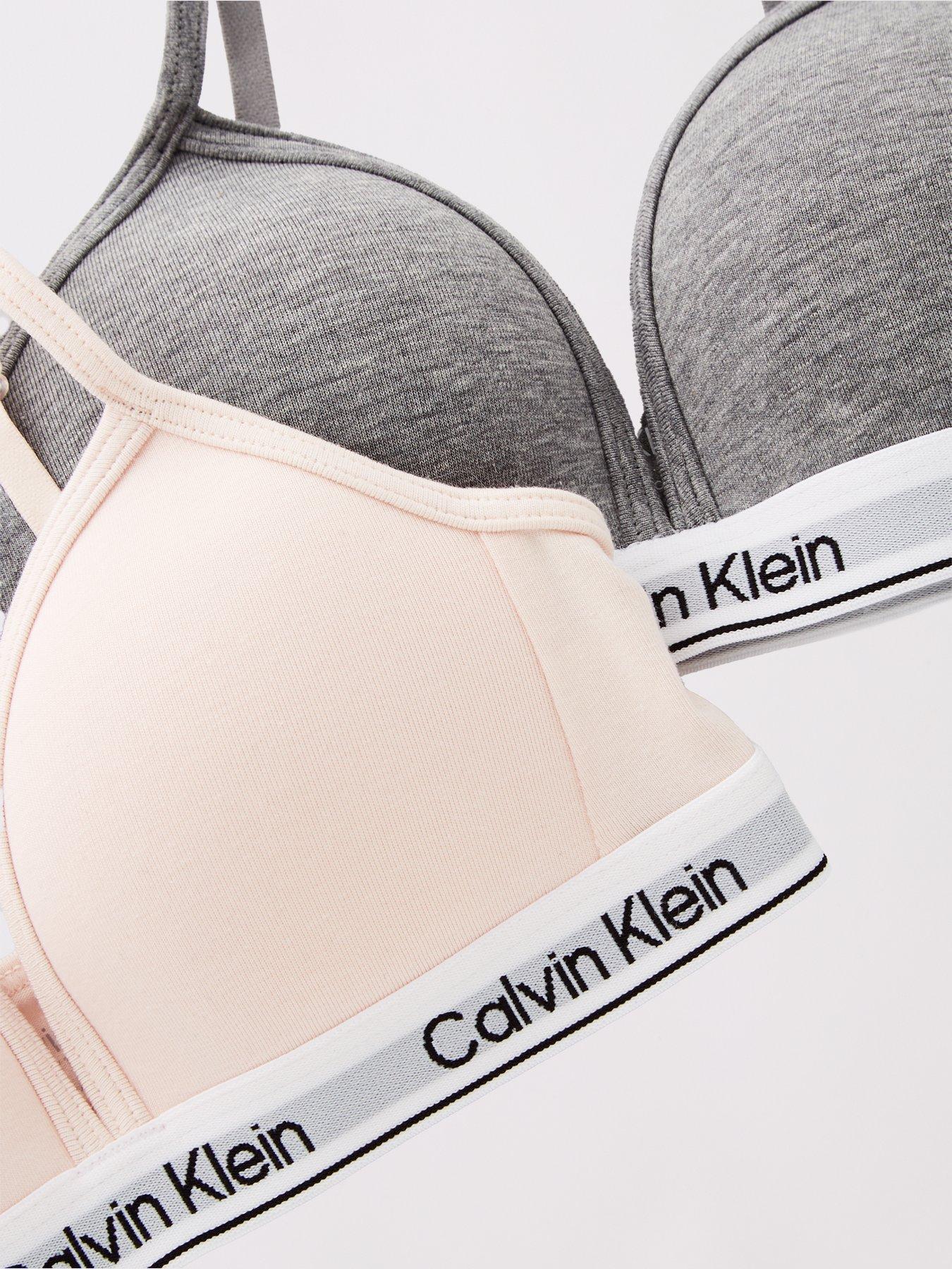 Image 5 of 5 of Calvin Klein Girls 2 Pack Triangle Bra - Multi