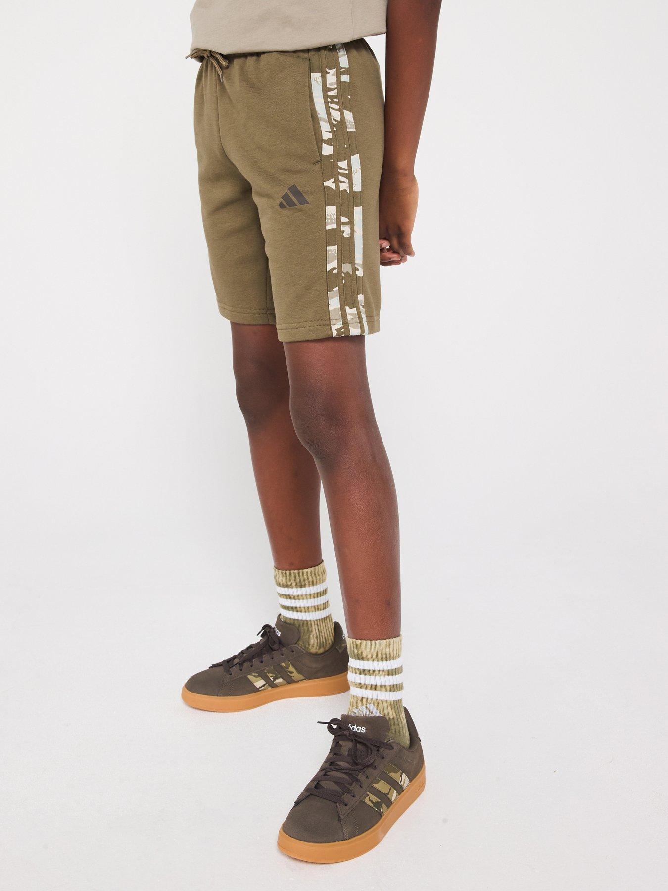 undefined Junior Boys Seasonal Essentials Camo Shorts - Olive Strata