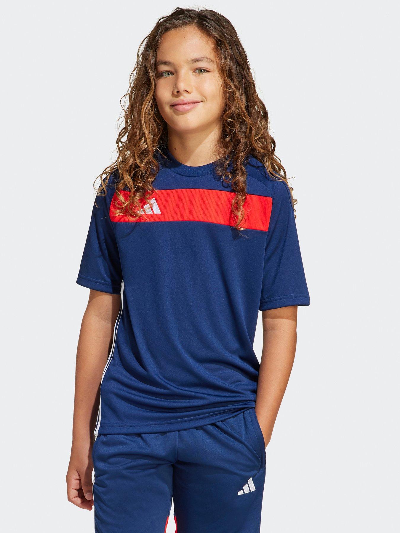 undefined Youth Tiro Essentials Tee - Navy