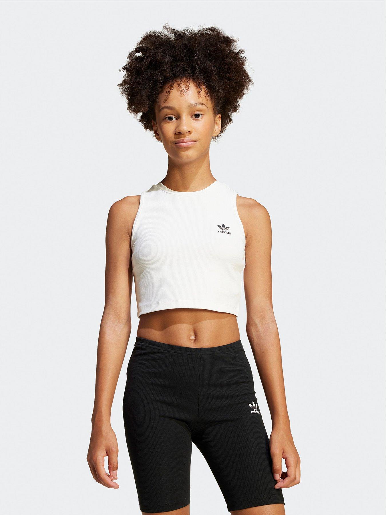undefined Junior Girls Ribbed Tank Top - White