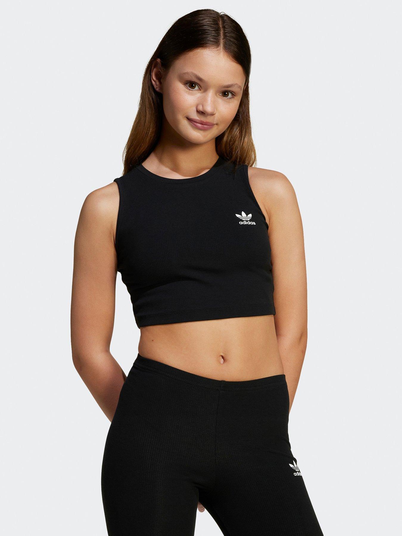 undefined Junior Girls Ribbed Tank Top - Black