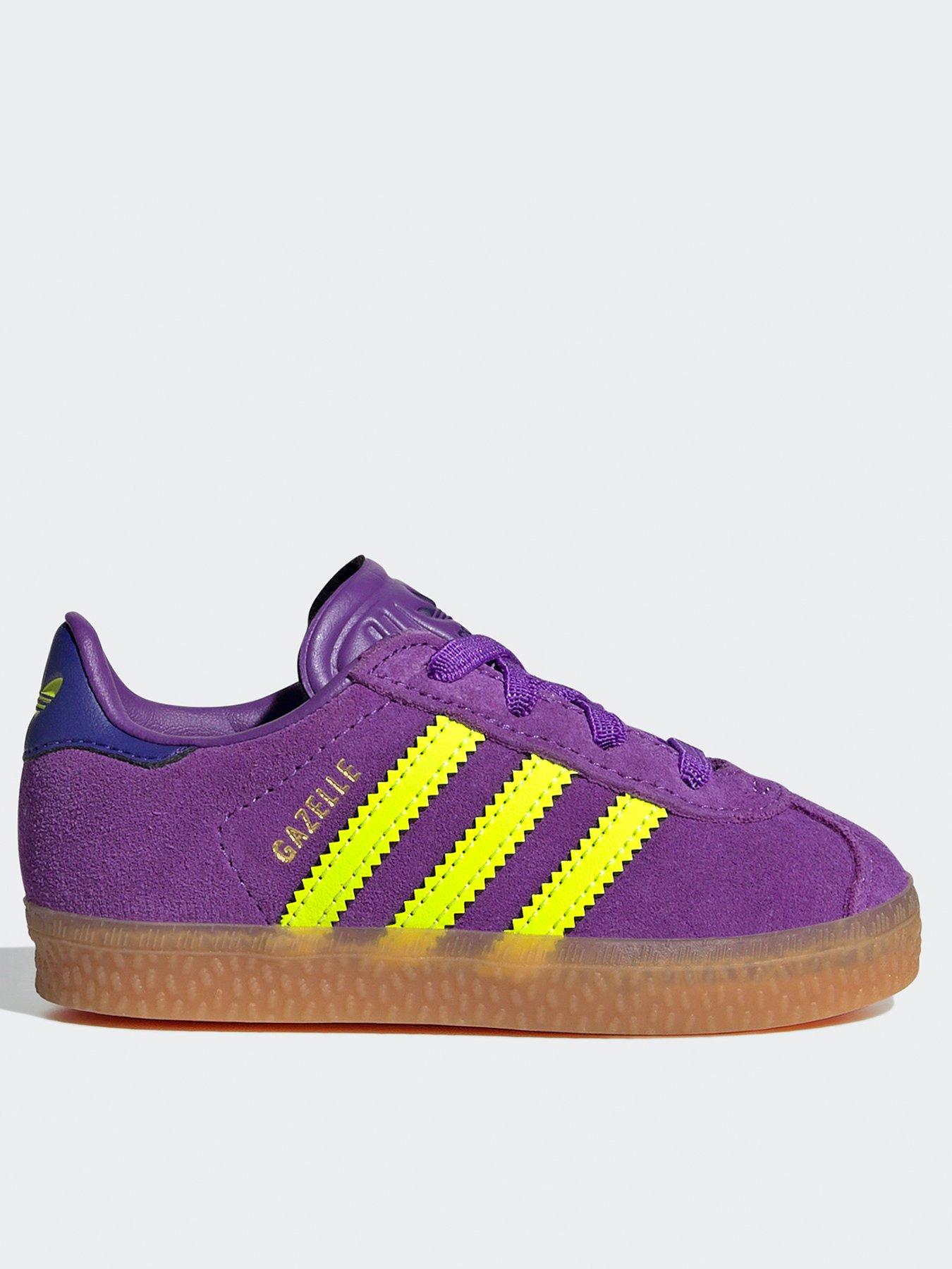 undefined Infant Unisex Gazelle Comfort Closure Elastic Laces Shoes Kids - Purple