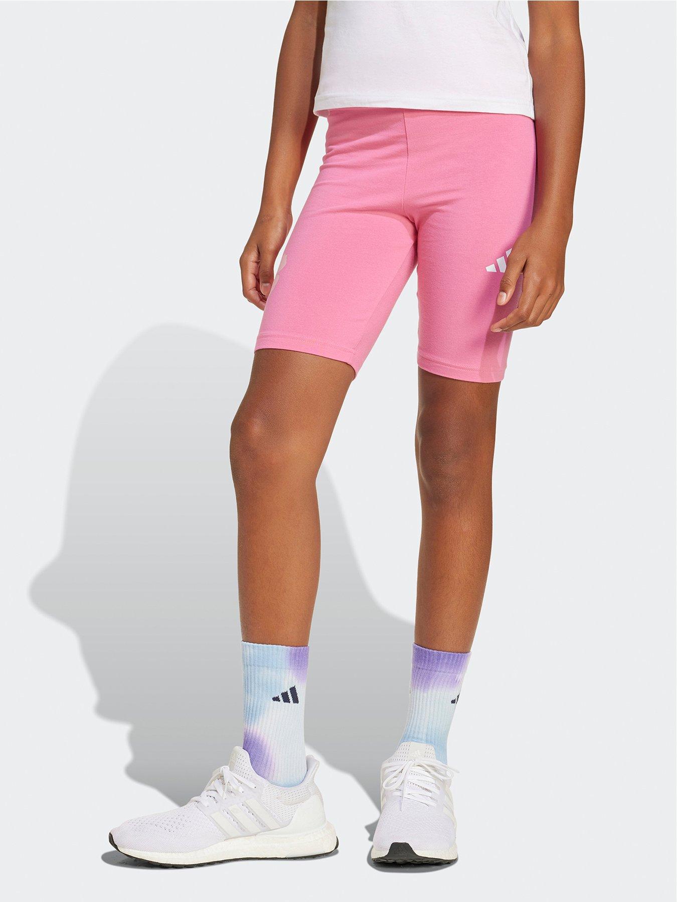 undefined Junior Girls Seasonal Essentials Flower Biker Shorts Kids - Pink Fusion