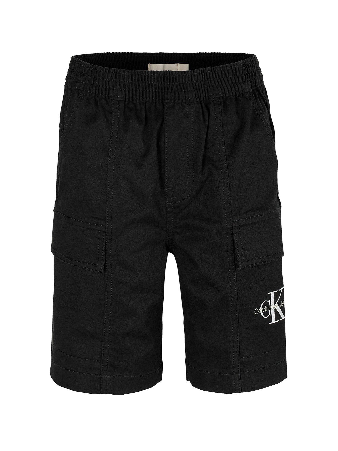 Image of Calvin Klein Jeans Boys Essential Woven Shorts - Black
