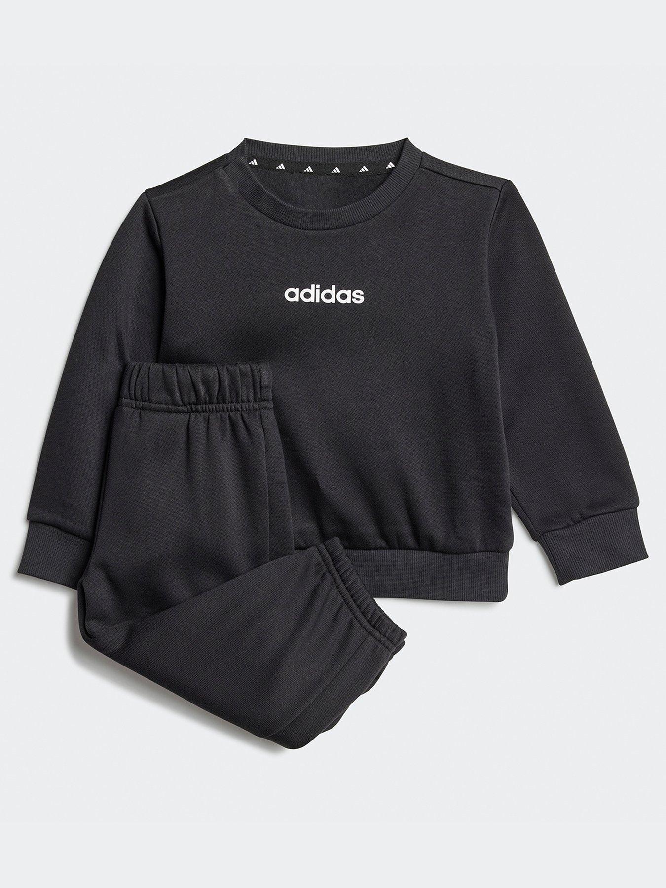 undefined Infant Unisex Essentials Crew And Joggers Set Kids - Black