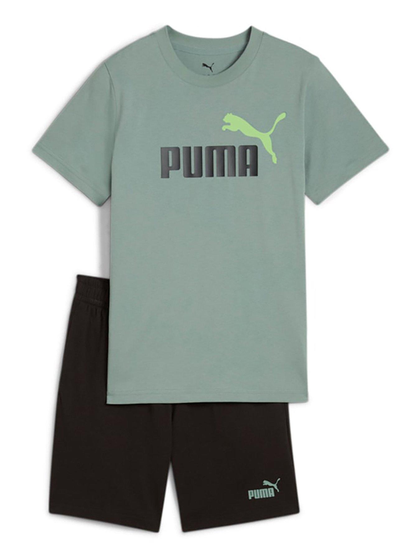 undefined Junior Unisex T-Shirt and Short Set - Black/Green