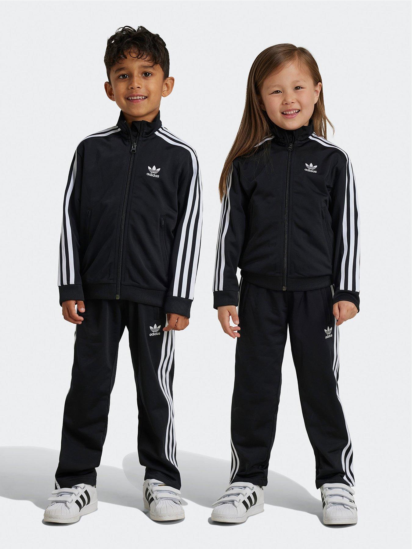 undefined Kids Unisex Adicolor Firebird Track Suit  - Black