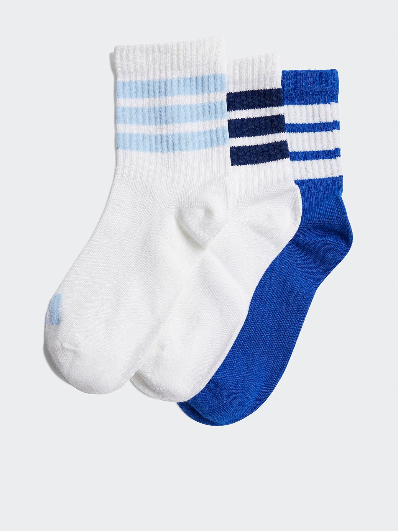 undefined Junior Boys Ribbed Socks 3 Pairs  - White