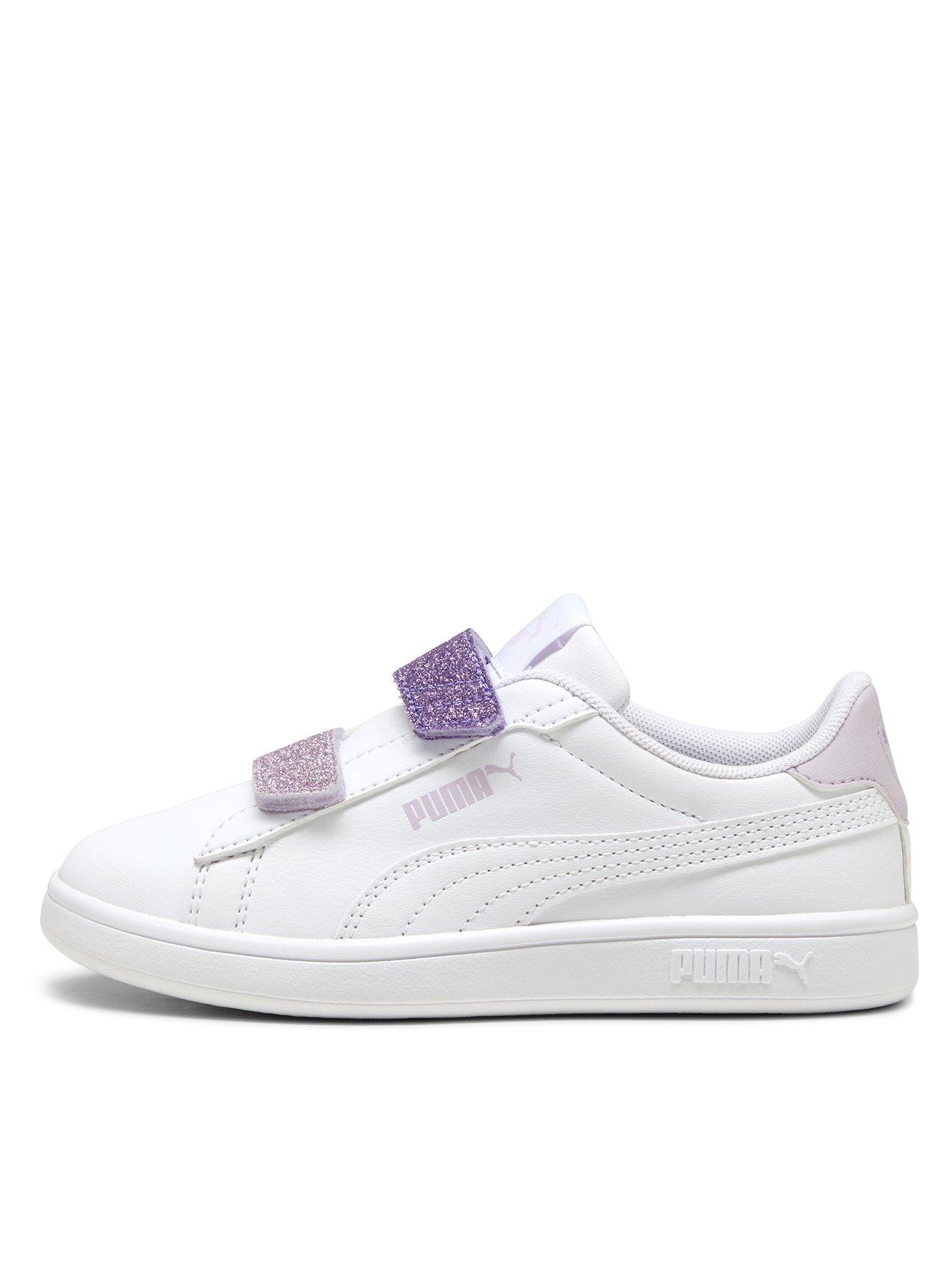 undefined Kids Girls Smash 30 Glitter Velcro - Purple/White