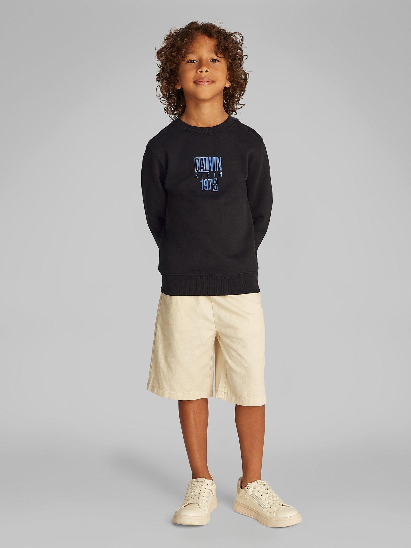 undefined Boys Good Level Graphic Heavyweight Sweat Top - Black
