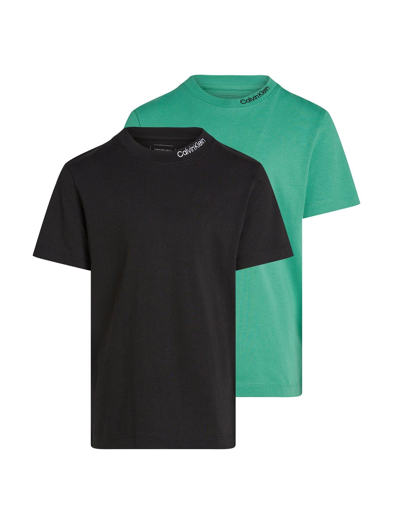 undefined Boys 2 Pack of Neck Embroidered Short Sleeve T-Shirts - Multi