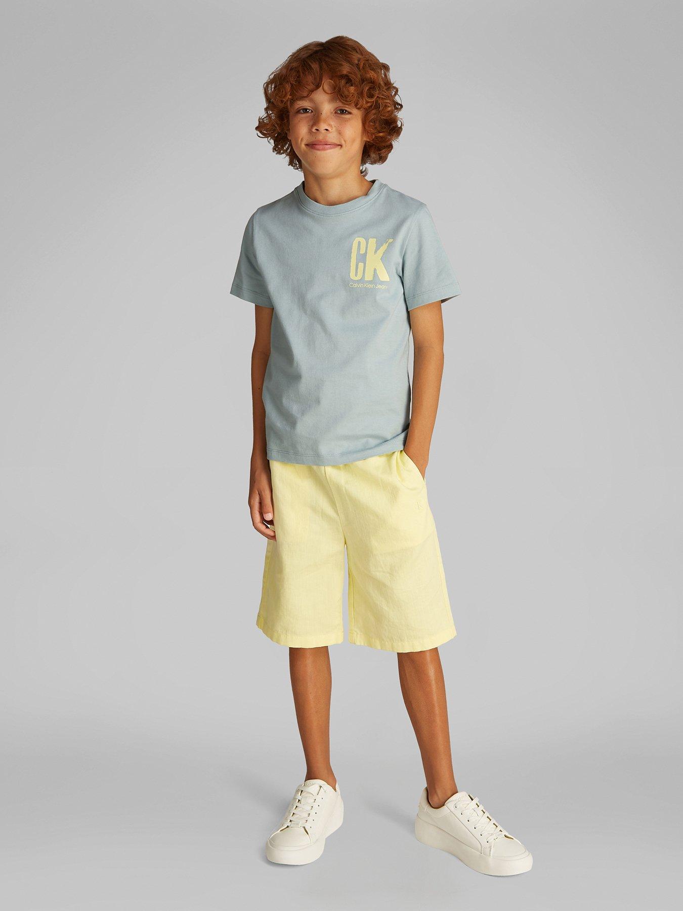 Calvin Klein Jeans Boys Chest Surf Graphic Short Sleeve T-Shirt - Green