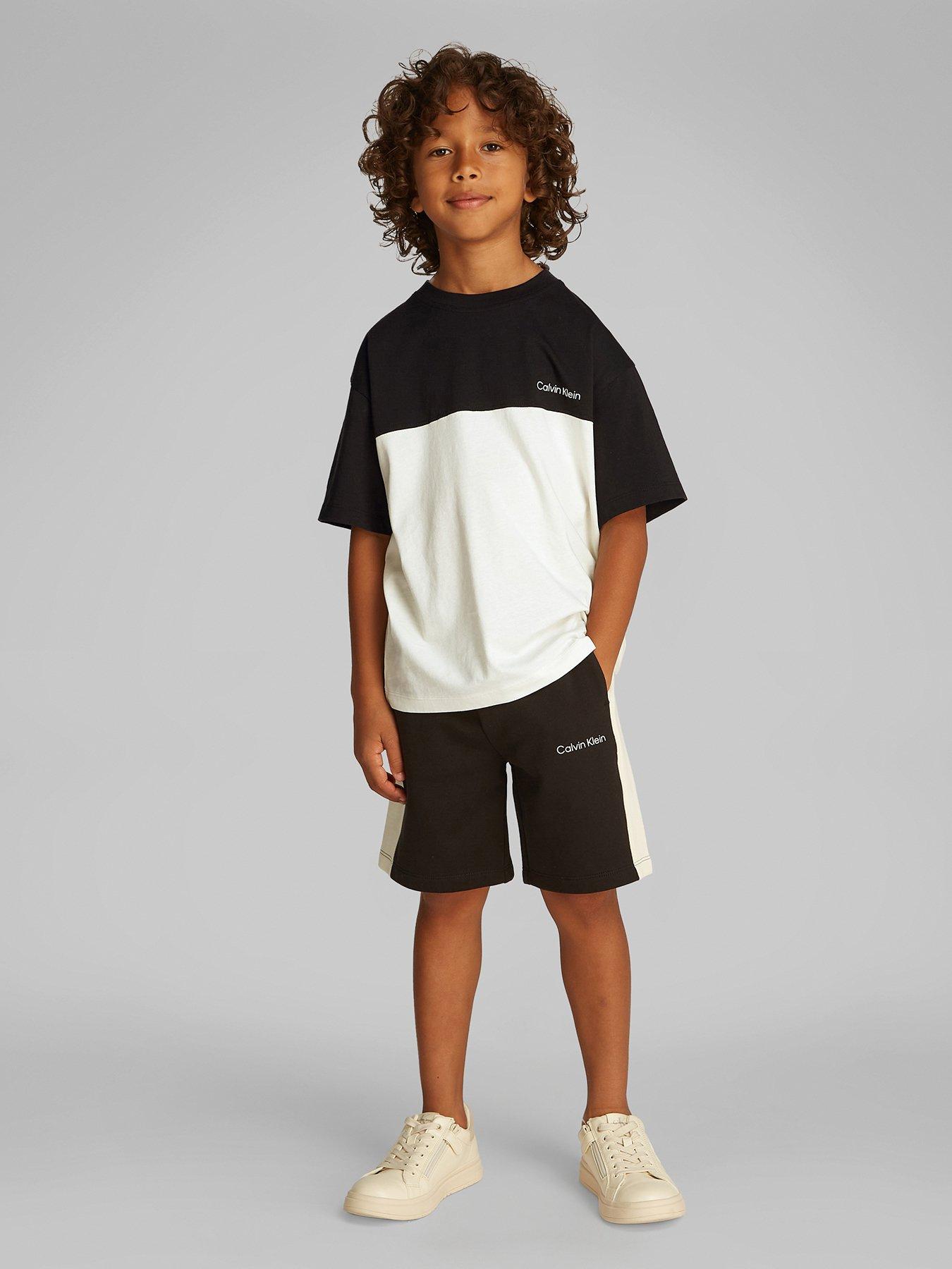 undefined Boys Colour Block Short Sleeve T-Shirt - Black