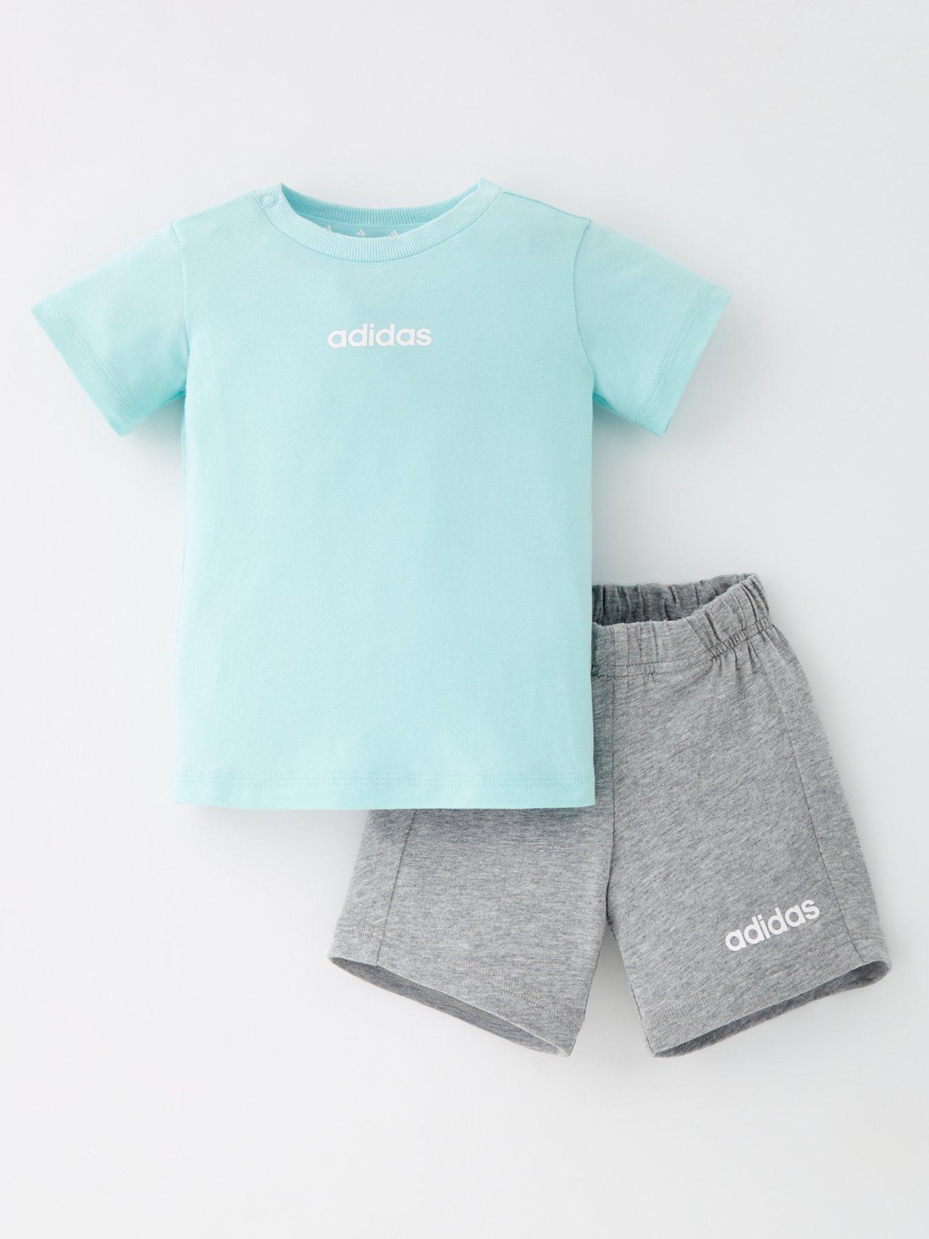 undefined Infant Unisex Essentials Tee Set Kids - Turquoise