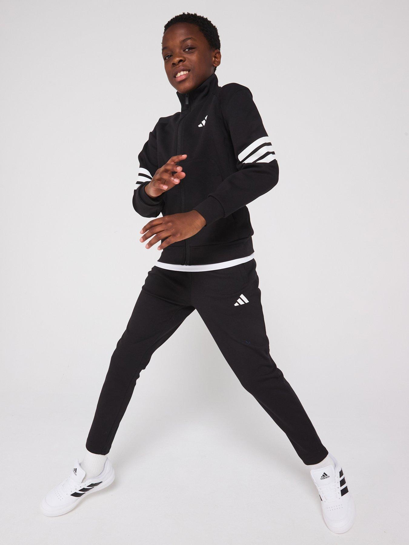 undefined Junior Boys Future Icons 3-Stripes Track Suit  - Black