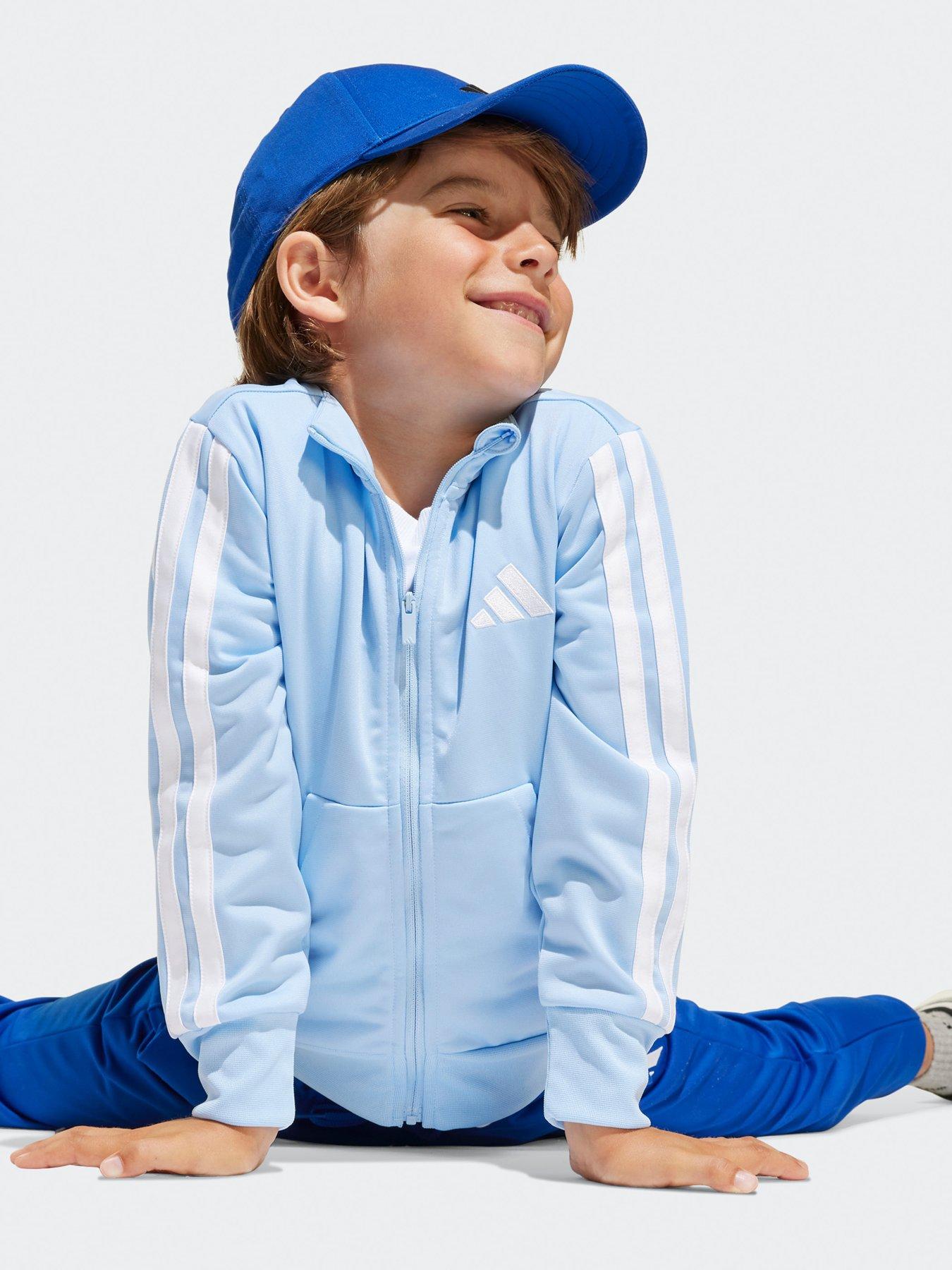 Image 4 of 5 of adidas Sportswear Kids Unisex Essentials Climacool Track Suit  - Blue