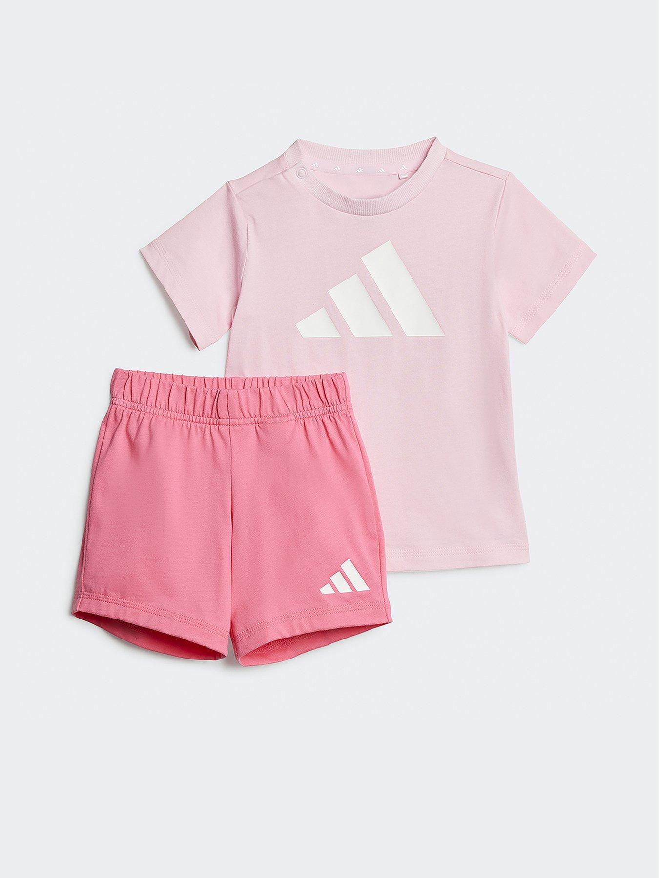 Adidas Sportswear Infant Unisex Essentials Tee Set - Pink