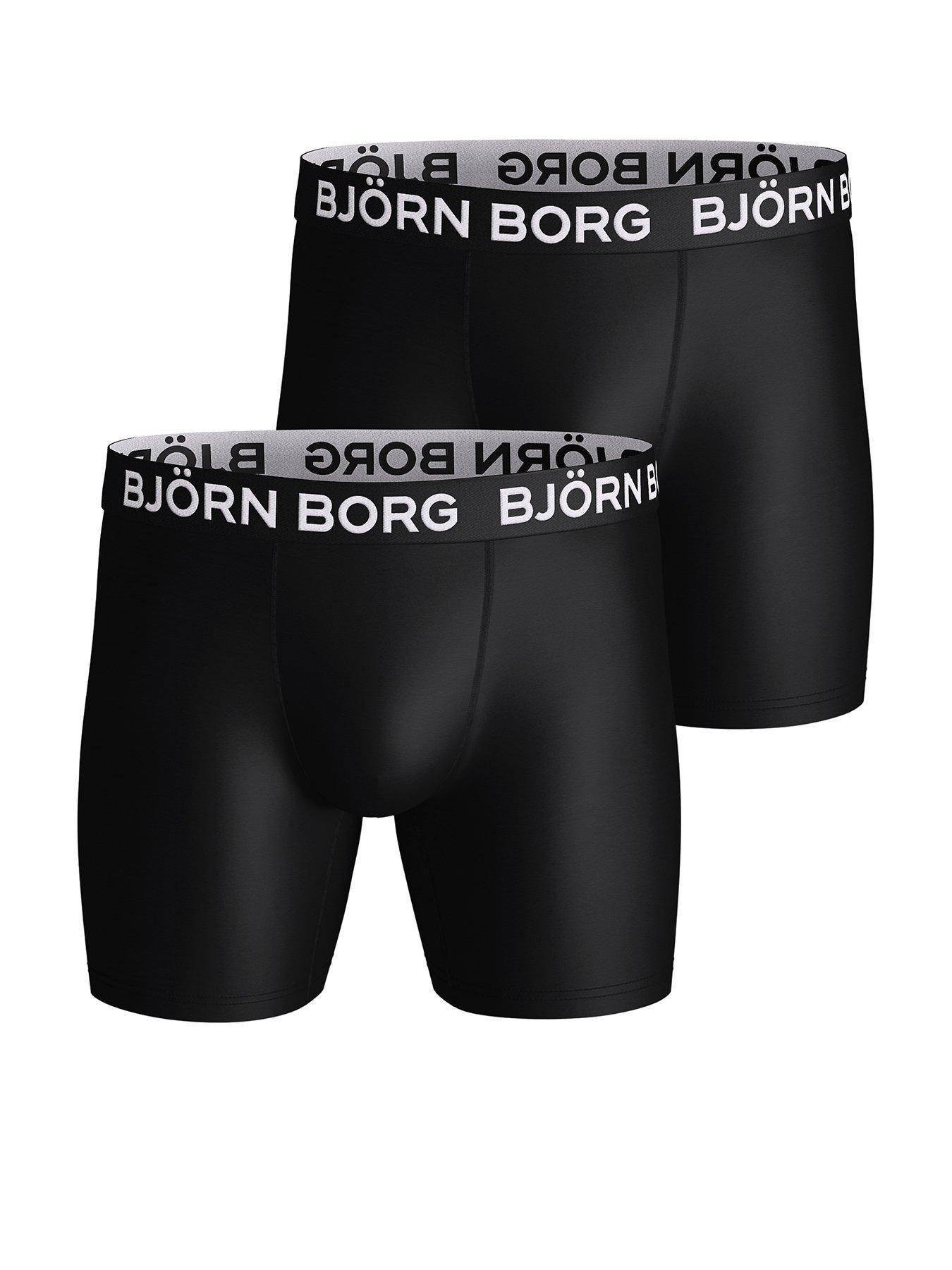 undefined 2 Pack of Sports Microfibre Boxers - Black