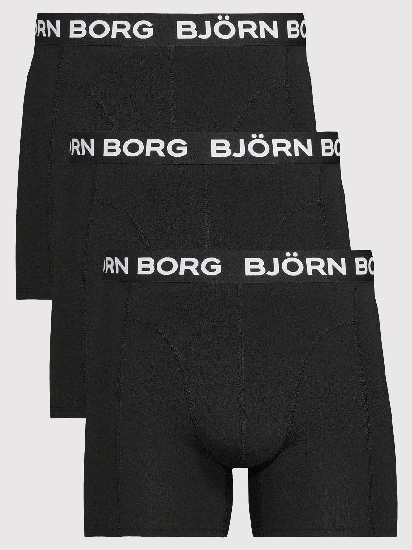 undefined Bamboo Cotton Blend Boxer 3 Pack - Black