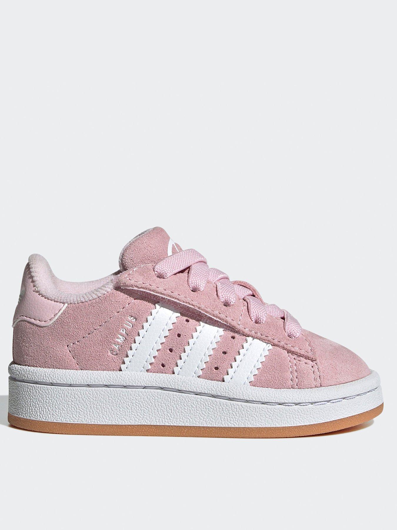 undefined Infant Unisex Campus 00S Comfort Closure Elastic Lace Shoes Kids - Pink - Clear Pink/Ftwr White/Gum 2