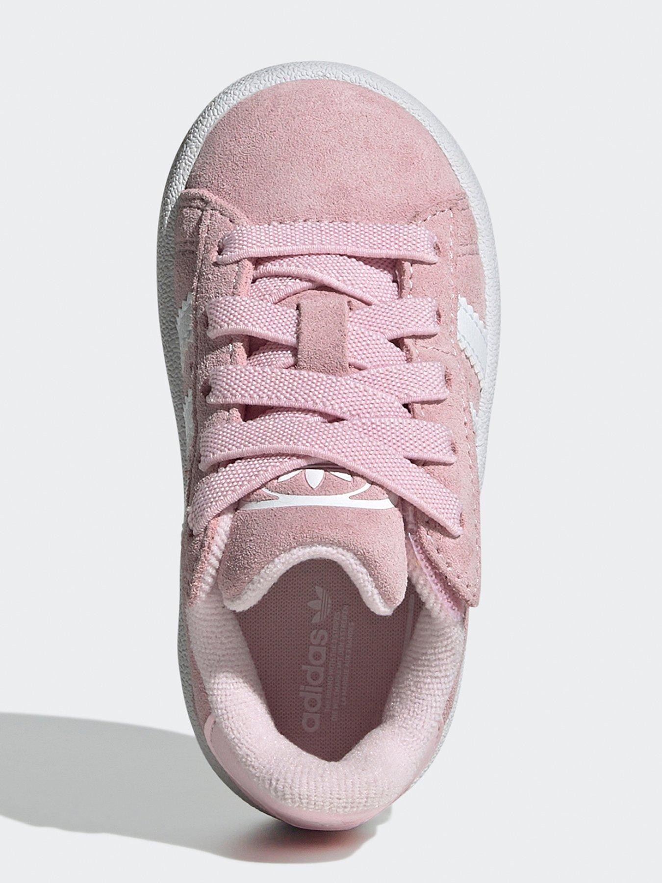 adidas Originals Infant Unisex Campus 00S Comfort Closure Elastic Lace  Shoes Kids - Pink - Clear Pink/Ftwr White/Gum 2 | Very