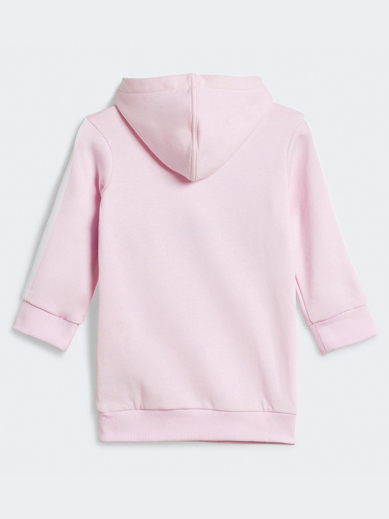 Image 2 of 5 of adidas Sportswear Unisex GirlsSeasonal Essentials Tiberio 3-Stripes Fleece Leggings Set  - Pink