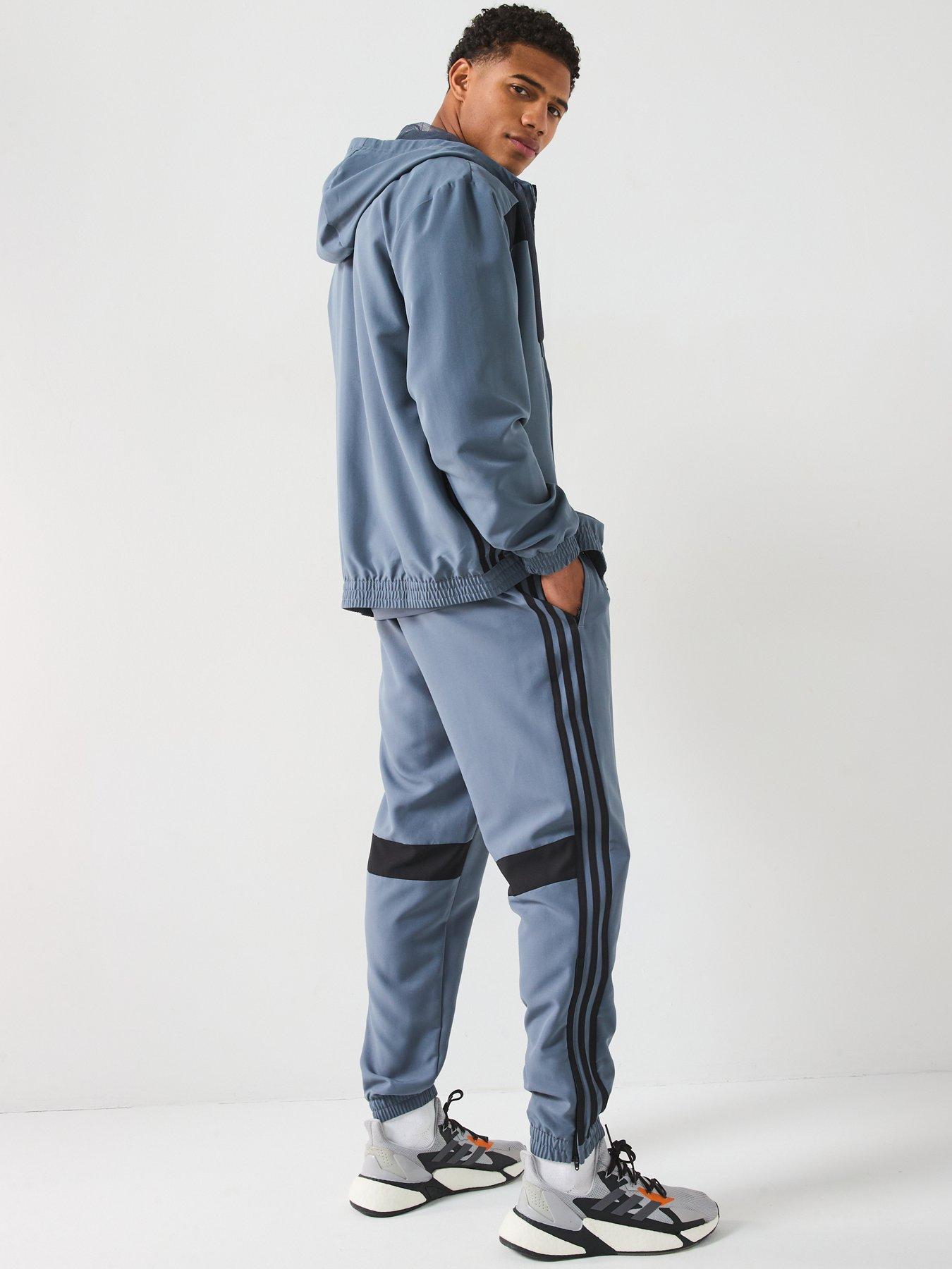 Image 2 of 5 of adidas Mens Tiro Essentials Woven Hoody - Grey/orange