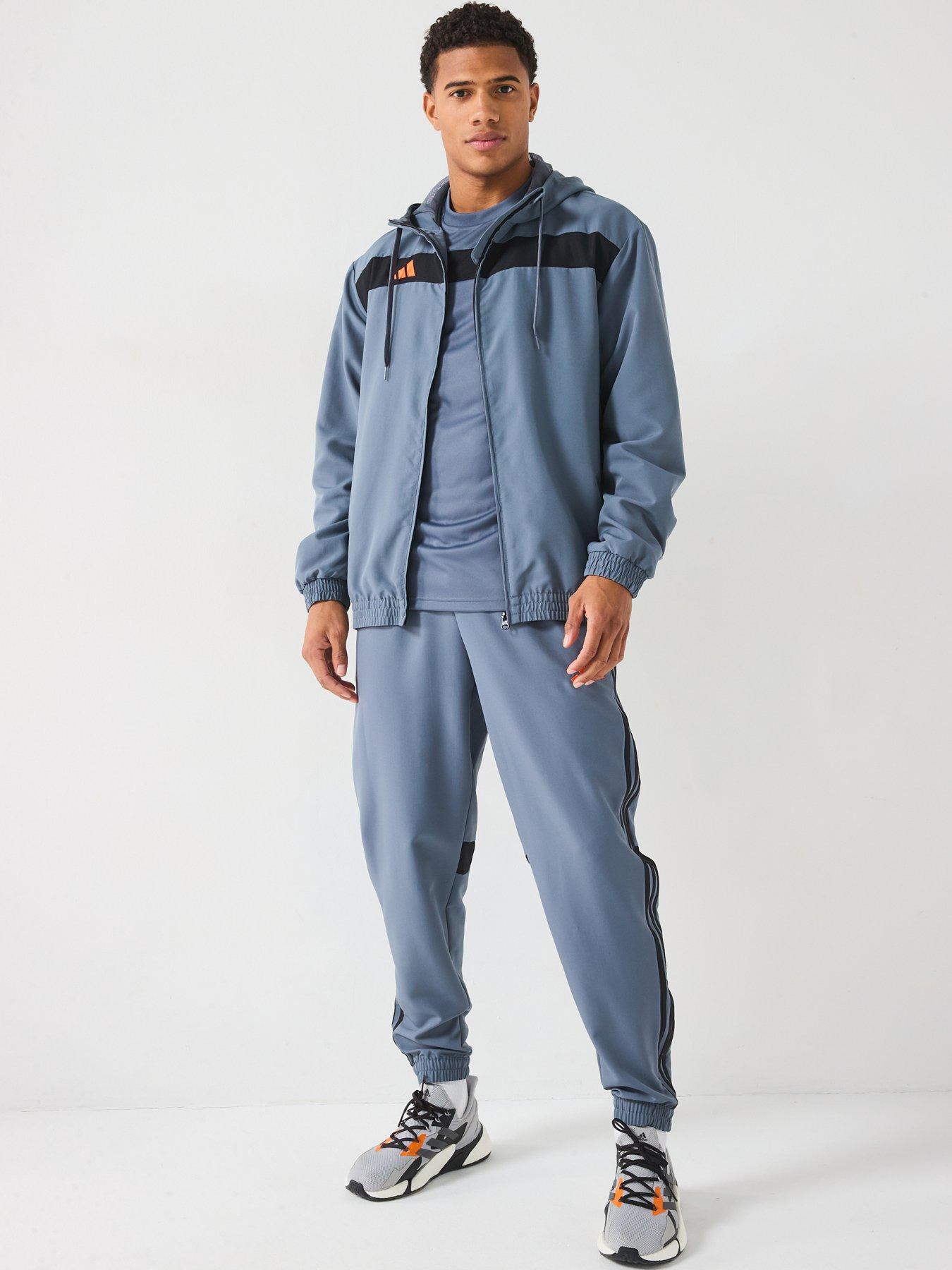 Image 3 of 5 of adidas Mens Tiro Essentials Woven Hoody - Grey/orange